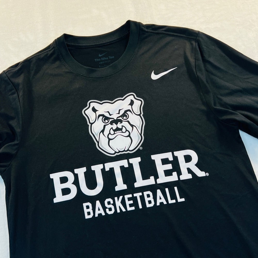 Nike Butler Bulldogs Basketball Dri-FIT Long Sleeve Shirt Mens Small Black